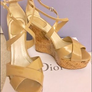 Dior Nude Cork Wedges